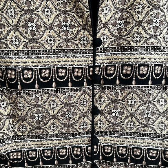 Vintage Adrianna papell silk patterned button jacket - Picture 3 of 4